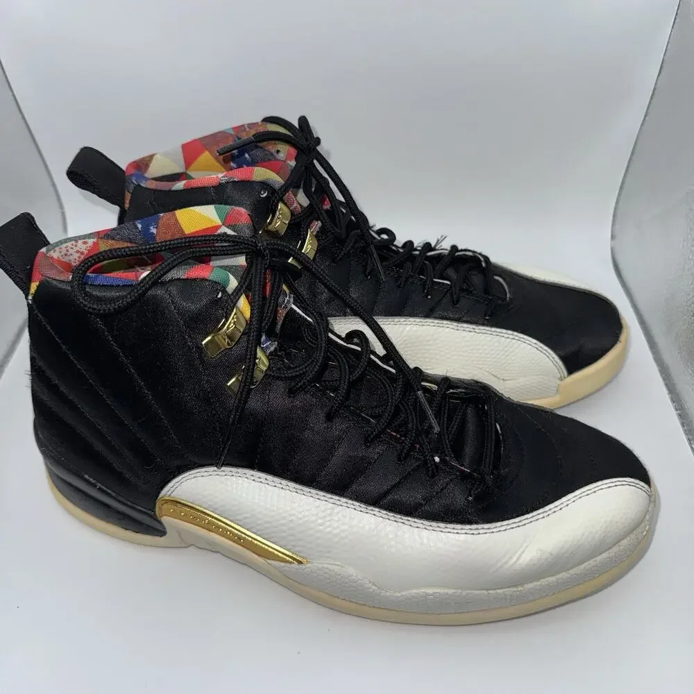 Air Jordan 12 Retro Chinese New Year 2019 Black Gold CI2977-006 Men’s 9.5